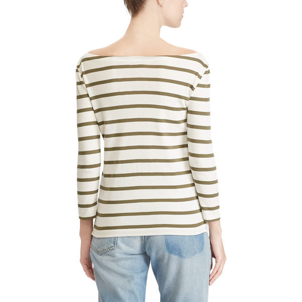 Gestreiftes T-Shirt Polo Ralph Lauren in Gr&uuml;n gestreift 5