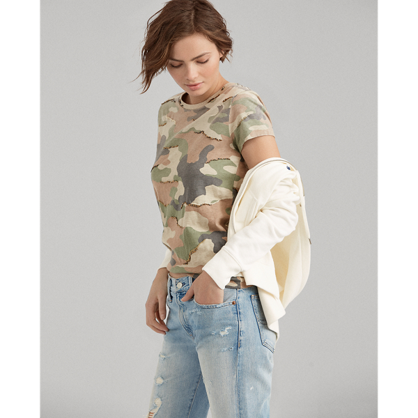 Green Multi Camo-T-Shirt mit Pailletten Polo Ralph Lauren 1