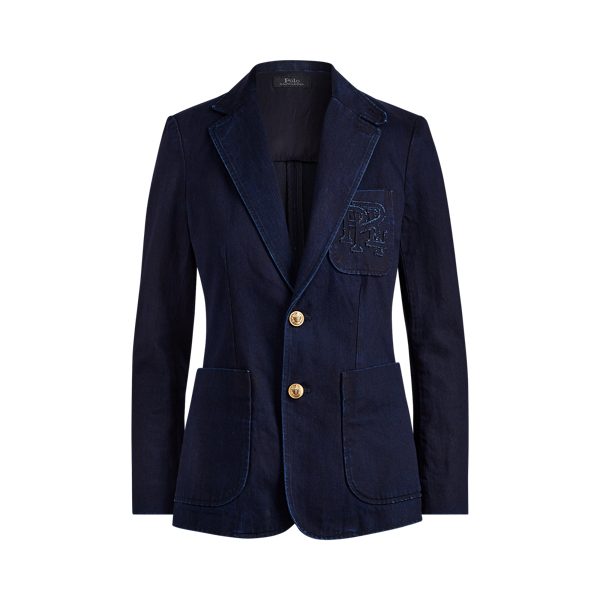 Blue Slim Denim Blazer Polo Ralph Lauren 2