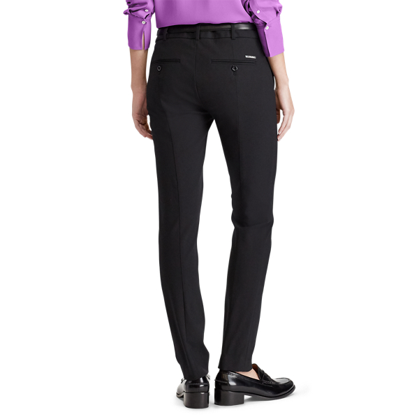 Black High-Rise Twill Straight Trouser Polo Ralph Lauren 5