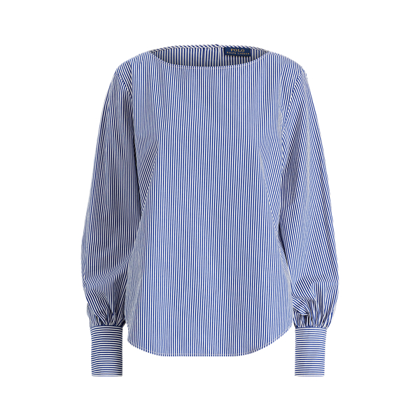 Bengal-Stripe Cotton Top Polo Ralph Lauren em Blue Stripe 2