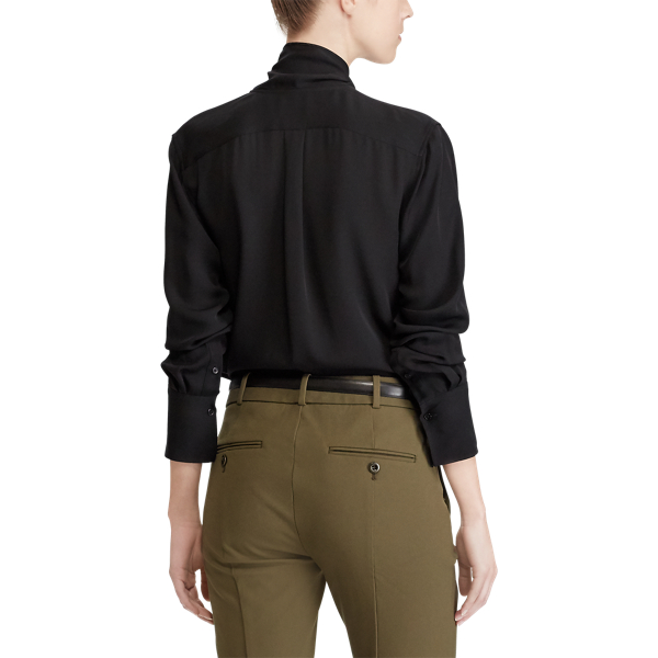 Bluse aus Seidengeorgette Polo Ralph Lauren in Schwarz 5
