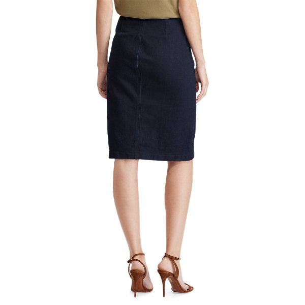 Bleistiftrock aus Stretch-Denim Polo Ralph Lauren in Blue 5