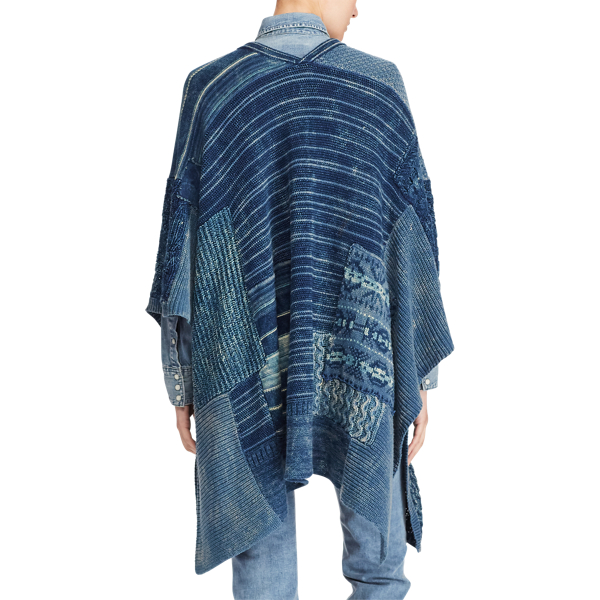 Blue Multi Patchwork Open-Front Cardigan Polo Ralph Lauren 4