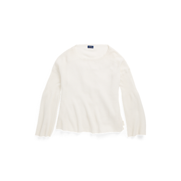 Pull en cachemire c&ocirc;tel&eacute; Polo Ralph Lauren en Cr&egrave;me 2