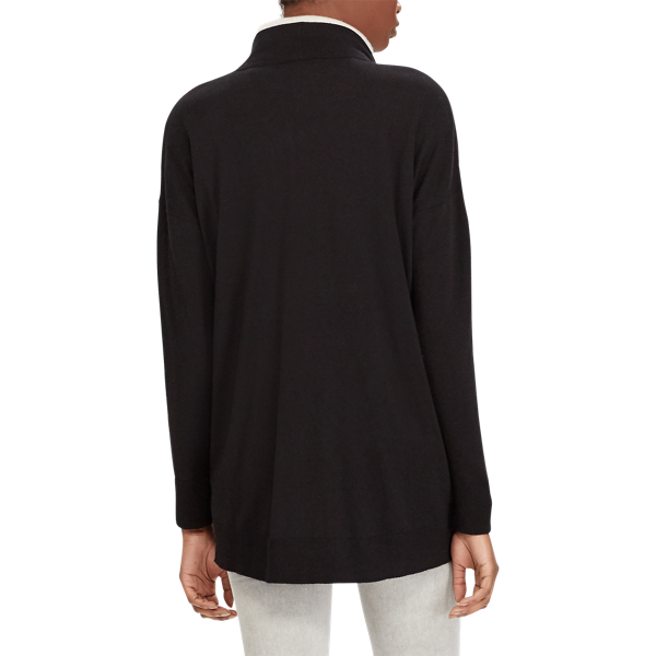 Black Fine-Gauge Open-Front Cardigan Polo Ralph Lauren 5