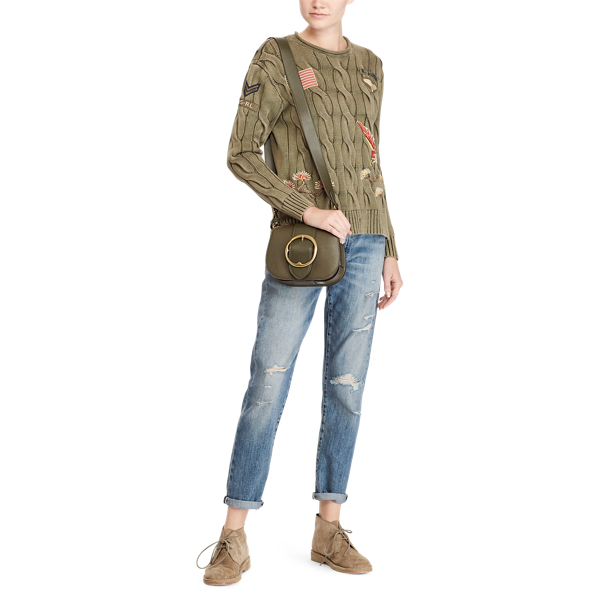 Geborduurde kabeltrui Polo Ralph Lauren in Groen 3