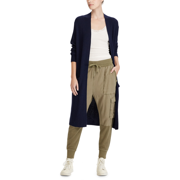 Cardigan aperto in misto lana Polo Ralph Lauren in Blu navy 3