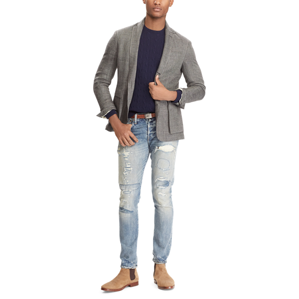 Grey/Black Herringbone Sport Coat Polo Ralph Lauren 2
