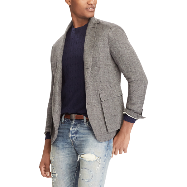 Grey/Black Herringbone Sport Coat Polo Ralph Lauren 3