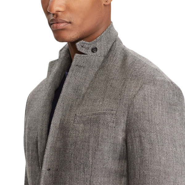 Grey/Black Herringbone Sport Coat Polo Ralph Lauren 5