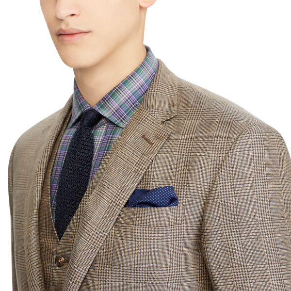 Brown/Tan Polo Glen Plaid Suit Jacket Polo Ralph Lauren 5