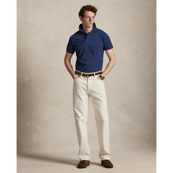 Classic Royal Heather Slim Fit Mesh Polo Shirt Polo Ralph Lauren 4