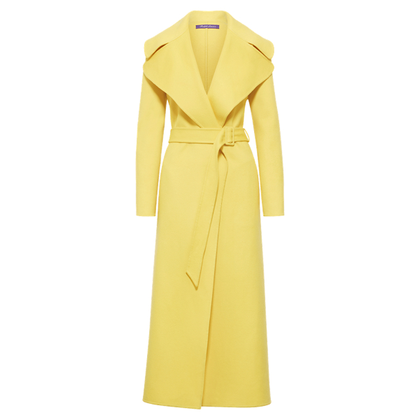 Shops yellow wrap coat