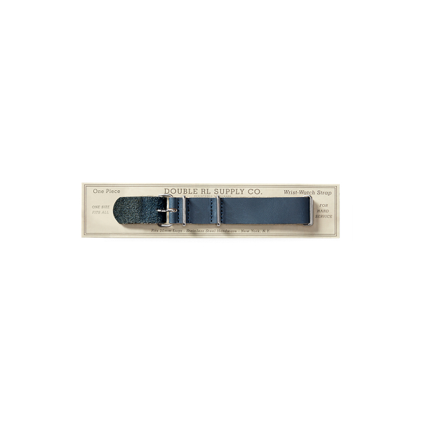 Indigo Leather Watch Strap RRL 1