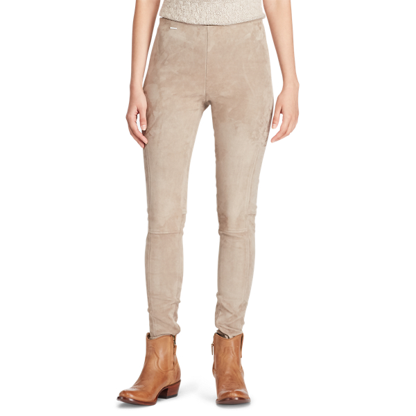 Dark Taupe Stretch Suede Skinny Pant Polo Ralph Lauren 4