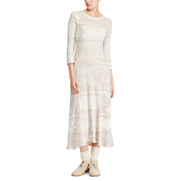 Maxiabito Fair Isle a nido d&rsquo;ape Polo Ralph Lauren in Fair Isle stampato 4