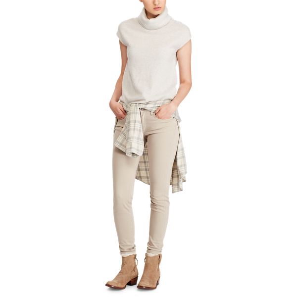 Taupe Tompkins Sateen Skinny Jean Polo Ralph Lauren 3