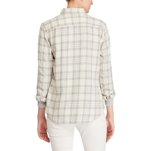 559 Grey/Cream Classic Fit Plaid Twill Shirt Polo Ralph Lauren 5
