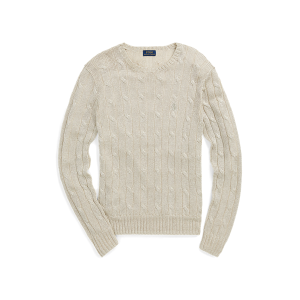 Metallic Cable-Knit Sweater