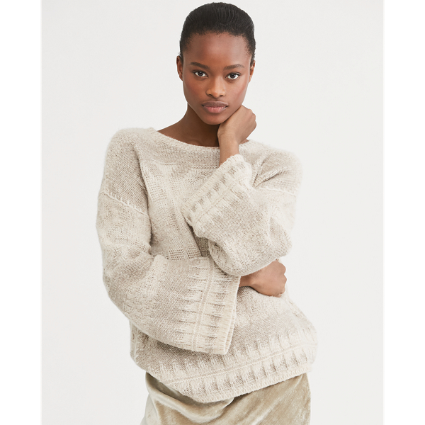 Wollpullover in Southwest-Optik Polo Ralph Lauren in Sandbraun multi 1