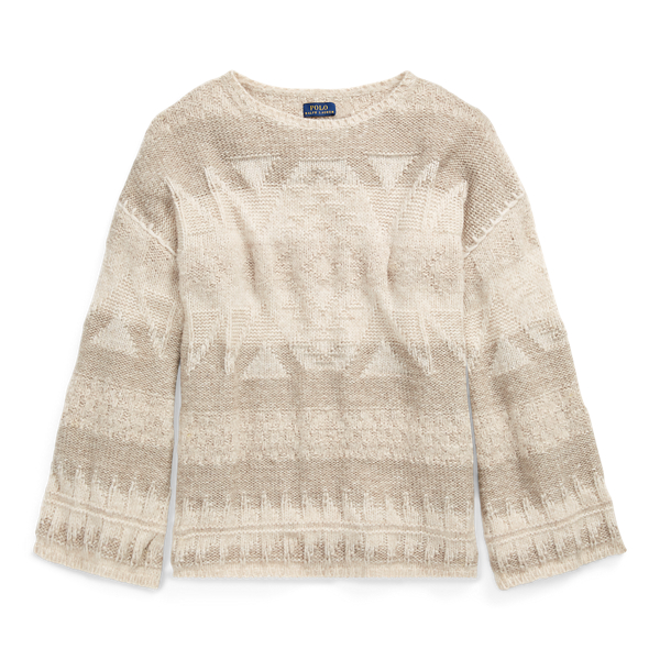Tan Multi Southwestern Wool Sweater Polo Ralph Lauren 2