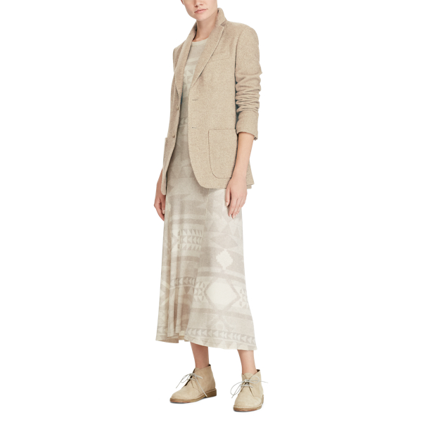 Tweedblazer aus Wollmischung