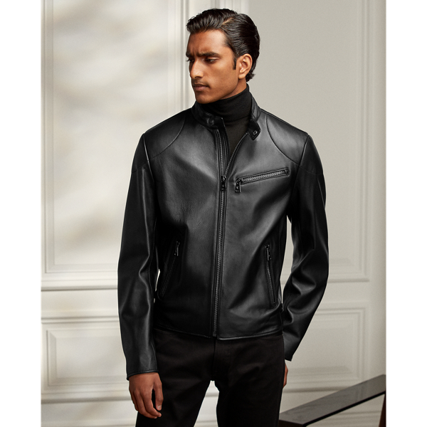 Ralph lauren leather coat hotsell