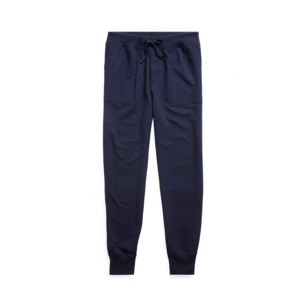 Suede-Trim Wool-Blend Pant Purple Label 1