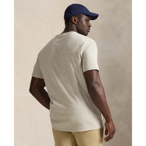 Jersey-T-Shirt mit V-Ausschnitt Big & Tall in Neues Grau meliert 5