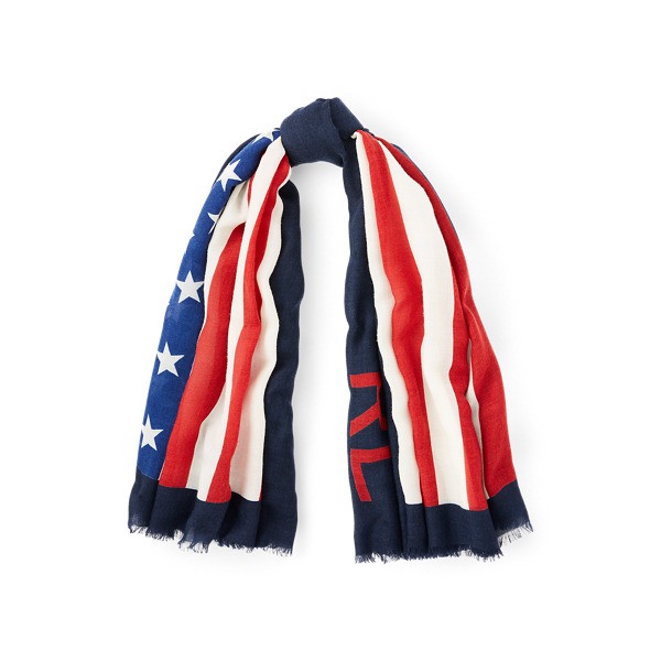 Flag Wool Scarf Ralph Lauren Collection 1
