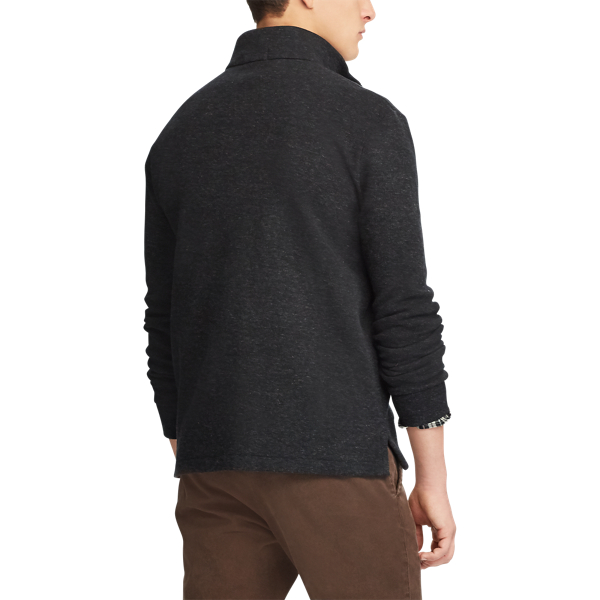 Black Hthr/Windsor Hthr Cotton-Blend Half-Zip Pullover Polo Ralph Lauren 4