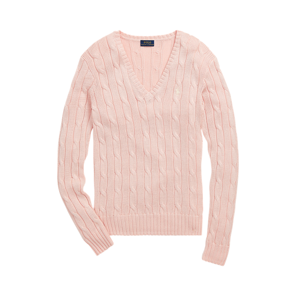 Ralph lauren pink v neck jumper deals