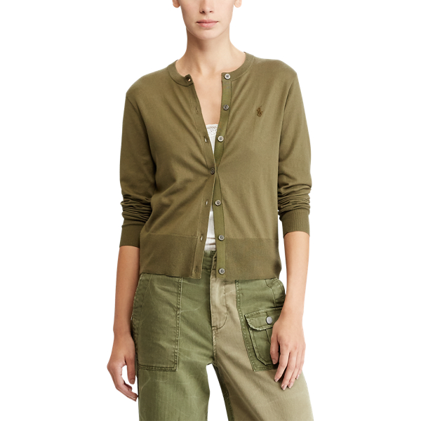 Olive Cotton Cardigan Polo Ralph Lauren 3