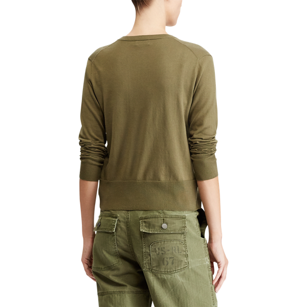 Olive Cotton Cardigan Polo Ralph Lauren 4
