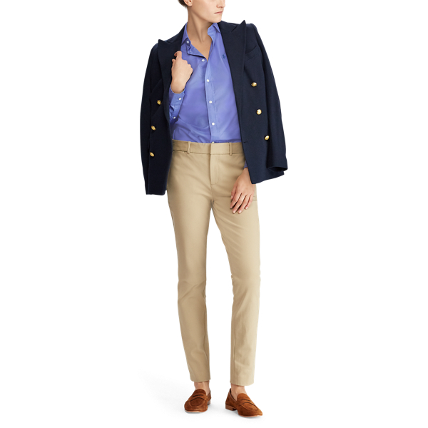 Stretch Slim Poplin Shirt Polo Ralph Lauren en Nimes Blue 4