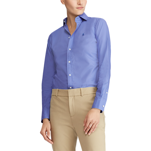 Stretch Slim Poplin Shirt Polo Ralph Lauren en Nimes Blue 5