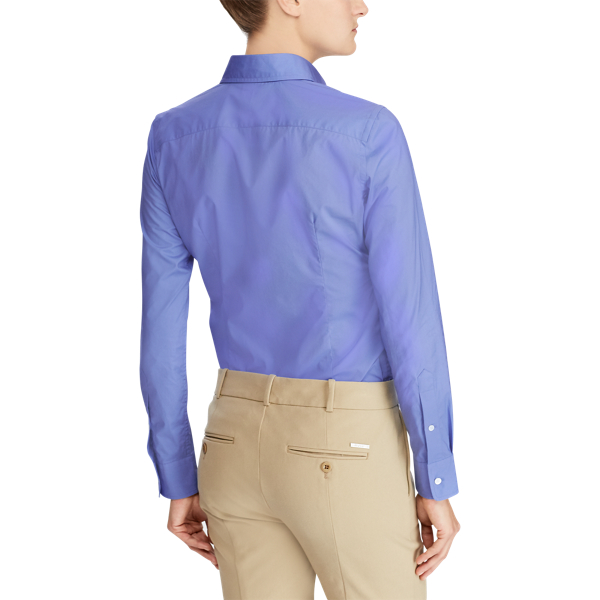 Stretch Slim Poplin Shirt Polo Ralph Lauren en Nimes Blue 6