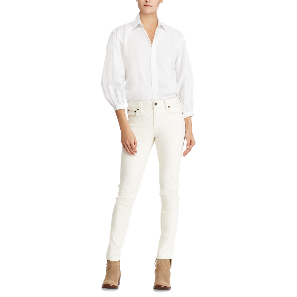 Chemise surdimensionn&eacute;e Polo Ralph Lauren en Blanc 3