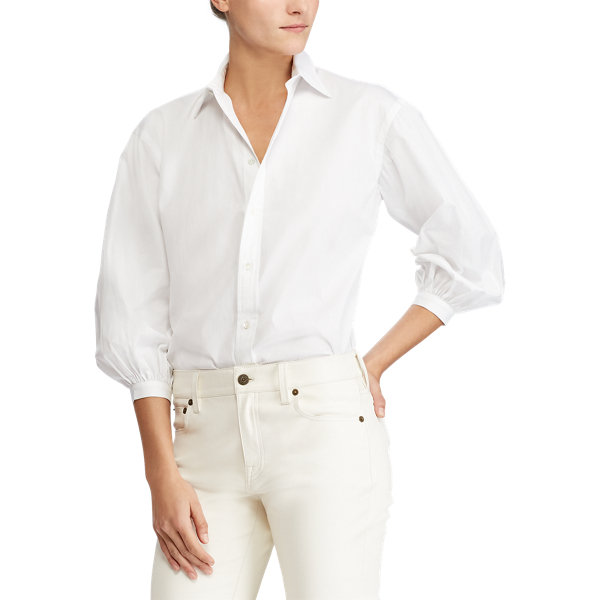 Chemise surdimensionn&eacute;e Polo Ralph Lauren en Blanc 4