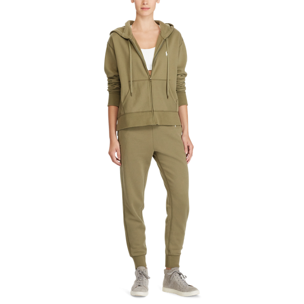 Felpa leggera con cappuccio Polo Ralph Lauren in Verde oliva base 2