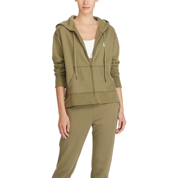 Felpa leggera con cappuccio Polo Ralph Lauren in Verde oliva base 3
