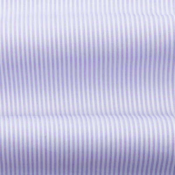 Lavender And White Striped Twill Shirt Purple Label 6