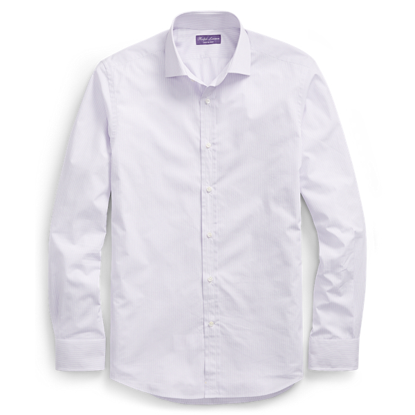 Lavender And White Striped Twill Shirt Purple Label 2