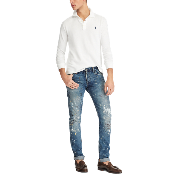 White Cotton Long-Sleeve Polo Shirt Polo Ralph Lauren 3