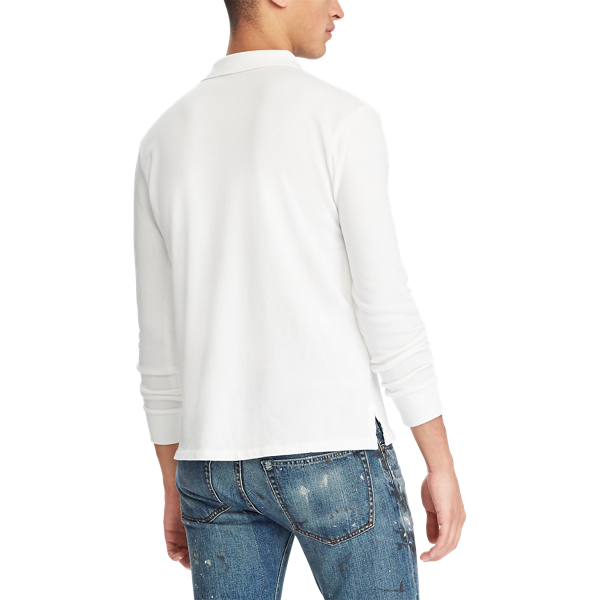 White Cotton Long-Sleeve Polo Shirt Polo Ralph Lauren 5