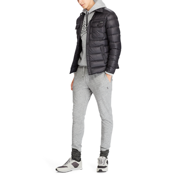 Black Quilted Down Shirt Jacket Polo Ralph Lauren 4