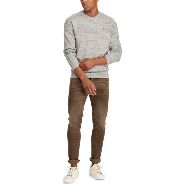 Iceberg Grey Heather Cotton Crewneck Sweater Polo Ralph Lauren 2