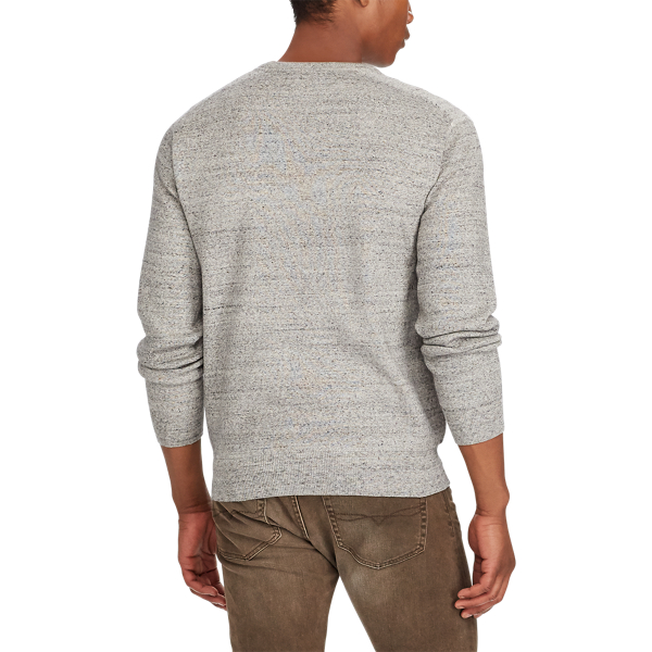 Iceberg Grey Heather Cotton Crewneck Sweater Polo Ralph Lauren 4