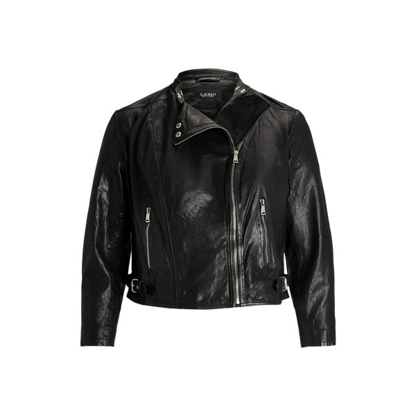 Tumbled Leather Moto Jacket